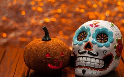 Day of the dead or halloween celebration