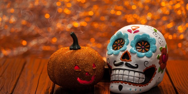 Day of the dead or halloween celebration